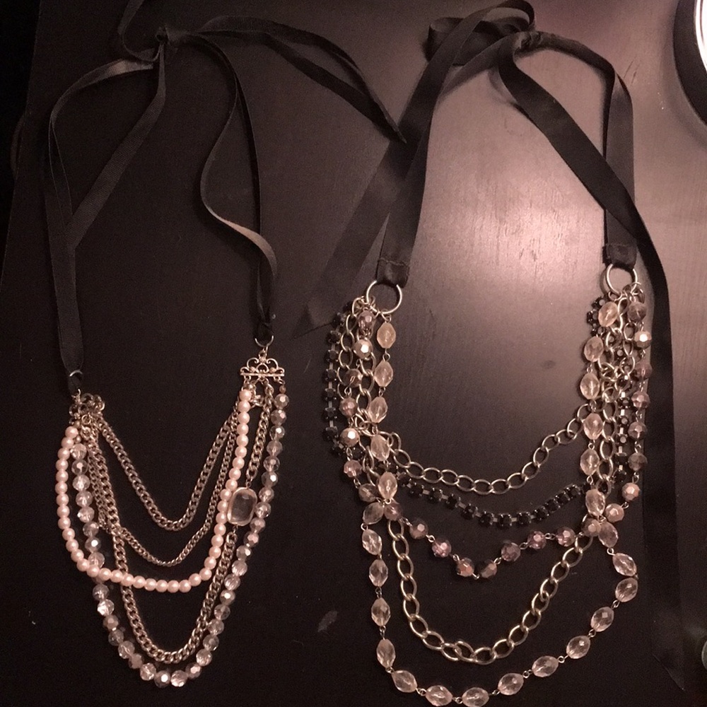 Two Chain and Beaded Necklaces